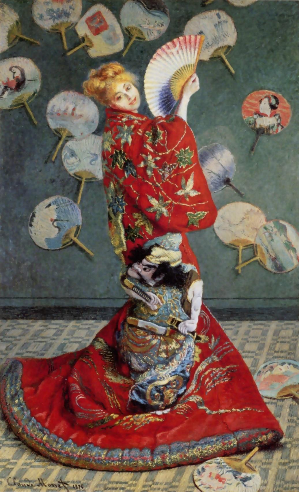 Claude Monet, Mme Monet en costume japonais, 1875