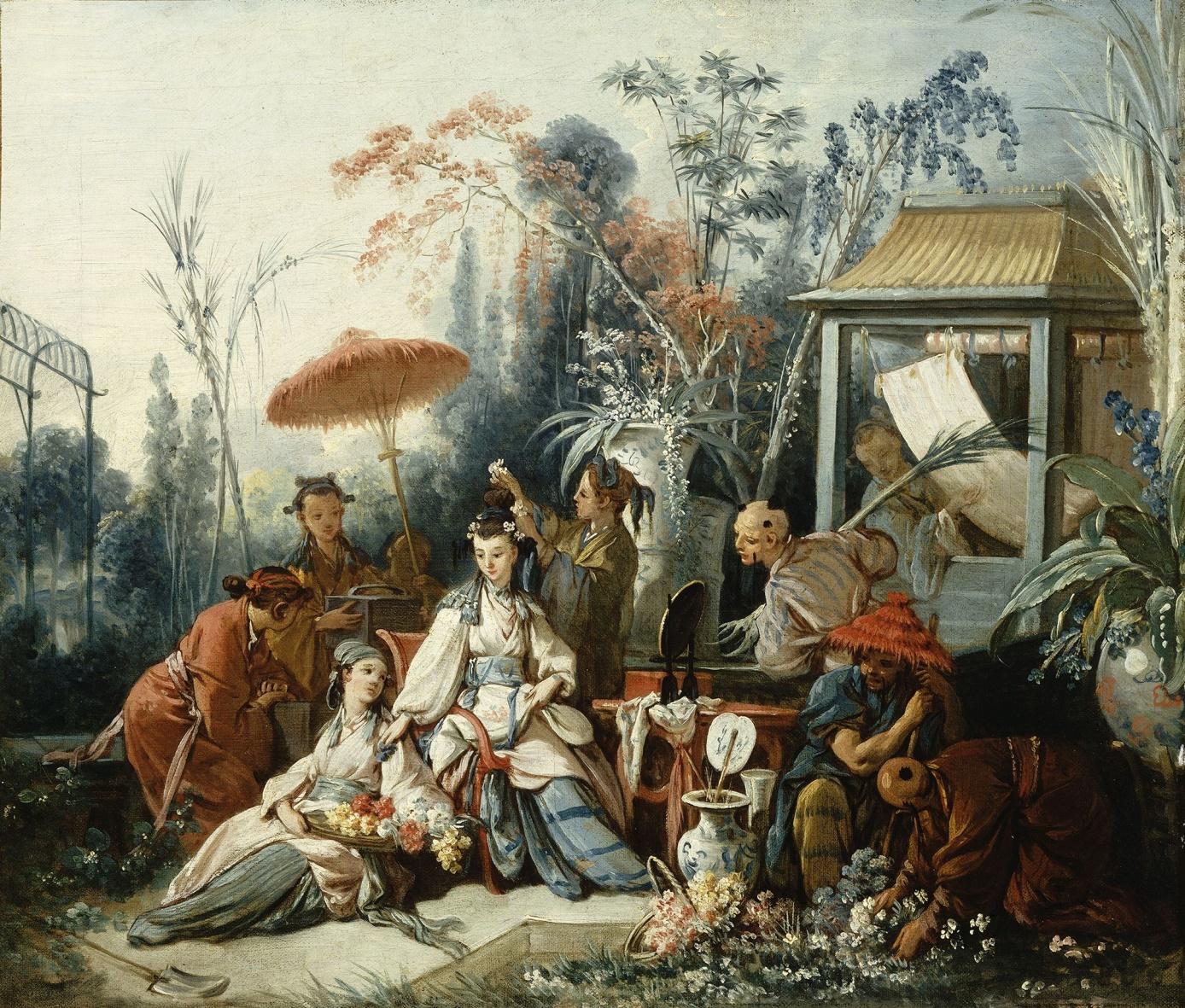 François Boucher, Le jardin chinois, 1742