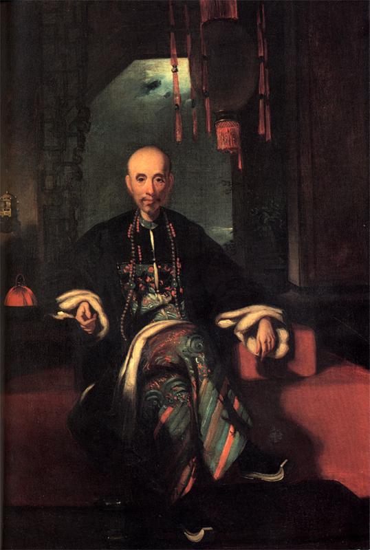 George Chinnery, Portrait de Wu Bingjian (Howqia), le plus riche marchand de Hong Kong, 1830