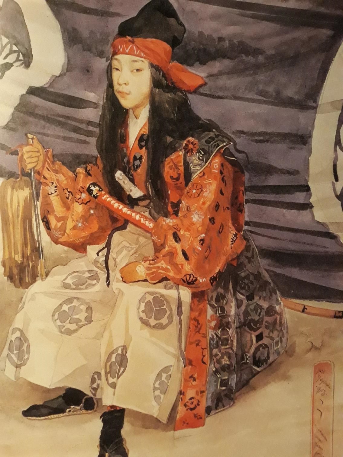 James Tissot, Portrait du Prince Akitake, 1867