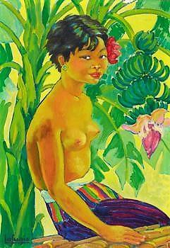 Jeune Balinaise sous un bananier, 1930