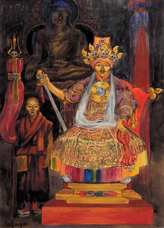 Le grand oracle de Galincka, Tibet, 1927