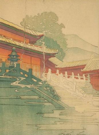 Tan Shi Sou, White Snake Temple, 1924. Gravure sur bois.
